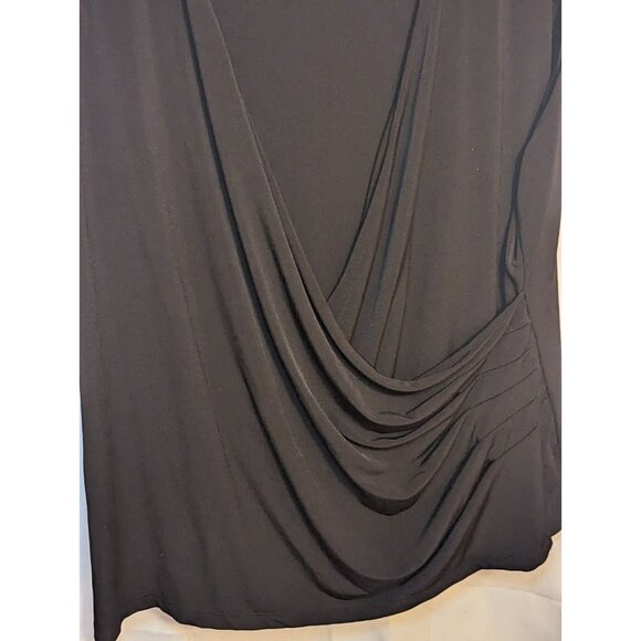 Calvin Klein Women's Size 3x Blouse Cowl Neck Fishnet Shoulders Sleeveless - Picture 7 of 14